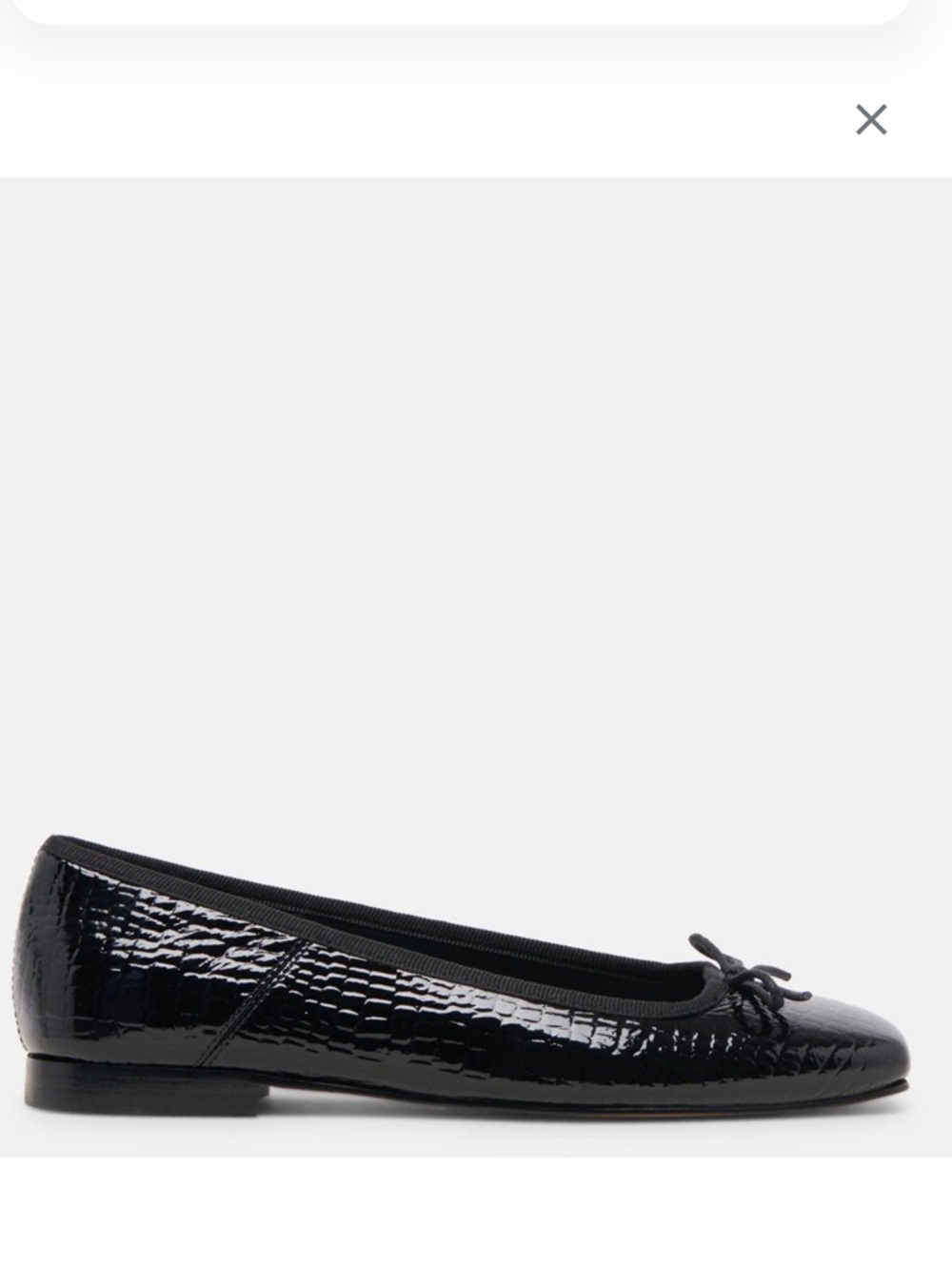 NEW Dolce Vita Anisa Square Toe Flat in Black Embossed Leather in size 9 - Picture 5 of 8